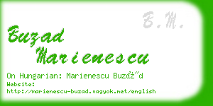 buzad marienescu business card